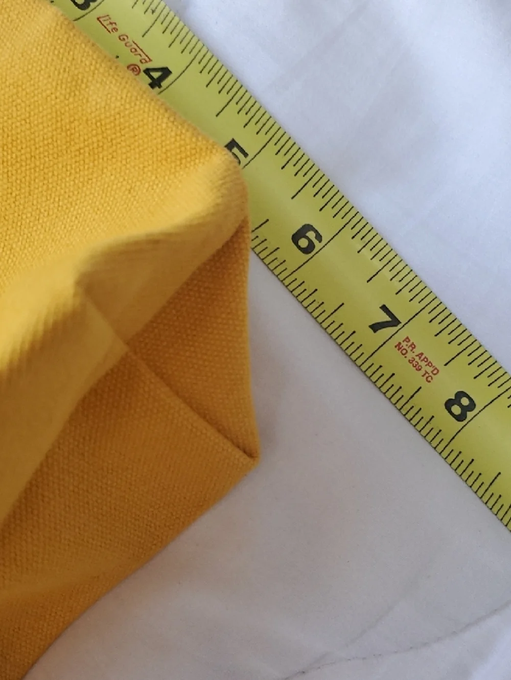 Yellow Canvas Cosmetic Pouch -